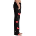 thumbnail image 3 of Fgvctg Valentine's Day Pajama Pants for Men Lover Sleepwear Wide Leg Pajamas Heart Graphic High Waisted Pjs Pants Stretch Fall Spring Drawstring Lounge Pants with Pockets Watermelon Red 3XL, 3 of 6