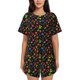 thumbnail image 1 of Fotbe Berries Conjunto de Pijama Estampado para Mujer, 2 Piezas, Ropa de Dormir con Camiseta de Manga Corta y Shorts Suaves-Small, 1 of 6
