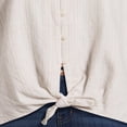 thumbnail image 5 of CHOK Women‘s Linen Blend Tie Front Top  Sizes S-XXXL, 5 of 5