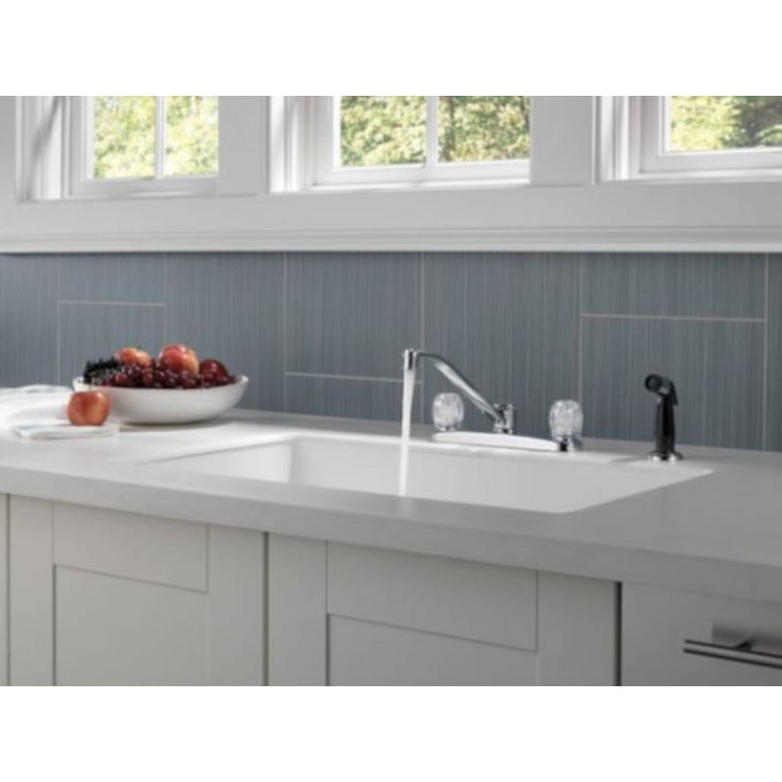 Peerless Classic Two Handle Chrome Kitchen Faucet Side Wand Included