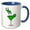 Blue/White, variant on 3drose, Funny Green Frog Leaping into Margarita Glass, 11oz Two-tone Blue Mug