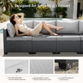 thumbnail image 3 of Patio Furniture Set 7 Piece - All-Weather - Wicker Rattan Patio Outdoor Conversation Set, Modular Sectional Sofa for Backyard, Garden, Poolside, Balcony, Porch, Patio,Black/Light Gray, 3 of 6