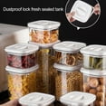 thumbnail image 2 of Cereal Storage Box Large Capacity Transparent Airtight Food Storage Container Sealed Storage Tank Kitchen Organizer-White,2000ml, 2 of 8