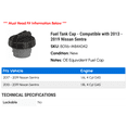 thumbnail image 2 of Fuel Tank Cap - Compatible with 2013 - 2019 Nissan Sentra 2014 2015 2016 2017 2018, 2 of 2