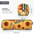 thumbnail image 3 of Easygdp Diamond Bohemian Sunflower para Estuche de Lápices de Cuero, Estuche de Papelería de Cuero, Estuche de Gran Capacidad con Cremallera, 3 of 7