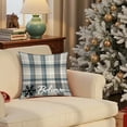 thumbnail image 4 of YIKA Christmas Tree Snowflake Reindeer Pillowcase 45x45cm Blue Christmas Pillow Cover Cute Snowman Super Soft Printed Home Sofa Holiday Decoration Pillow Cover D, 4 of 6