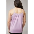 thumbnail image 3 of 32 DEGREES Cool Womens Shirred Flowly Relaxed Lounge Built-in Cups Shelf Bra Tank Cami (XXL, Smokey Grape Heather), 3 of 4
