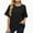 Black, variant on Womens Tops Summer Short Sleeve T Shirt Casual Crew Neck Trendy Fitted Tshirt Trendy Clothes