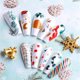 thumbnail image 1 of Uñas postizas, uñas postizas, regalos para mujeres, uñas pintadas de muñeco de nieve navideño, parche de uñas postizas extraíble con pegamento para uñas, uñas postizas, 1 of 2