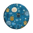 thumbnail image 2 of Bingfone Cute Colorful Owls And Trees Spare Tire Cover Weatherproof Universal Wheel Protectors For Rv Camper Travel Trailer Suv Truck 14 Inch, 2 of 9