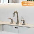 thumbnail image 4 of Sunrinx 8 Inch Widespread Bathroom Faucet Brushed Nickel 3 Hole Dual Handle Swivel High Arc Drain, 4 of 12