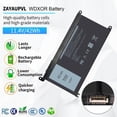 thumbnail image 2 of Batería ZAYAUPVL WDX0R 42 Wh 11,4 V para Dell Inspiron, 2 of 7