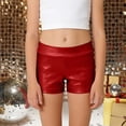 thumbnail image 5 of Ccpelsie Girls Bubble Shorts Summer Casual Athletic Shorts Pleated Wide Leg Comfy Cute Skorts with Pockets(Red,12-13 Years), 5 of 6
