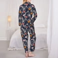 thumbnail image 6 of Goofa Hawaiian Style Printed Women’s 2 Piece Pajama Set Super,Pajamas Women's Long Sleeve Sleepwear Soft Button Down Loungewear Pjs Lounge Set Nightwear-XX-Large, 6 of 9