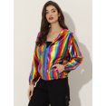 thumbnail image 3 of Chaqueta metálica con capucha Allegra K Disfraz de Navidad Multicolor M para Mujer, 3 of 5