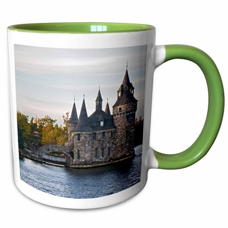 Joe Biden Mug - 3dRose Boldt Castle, St Lawrence River, New York - US33 JRE0039 - Joe Restuccia III - Two Tone Green Mug, 11-ounce