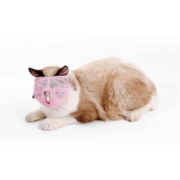 Tmvgtek Bozal Transpirable Para Gatos, Antimordedura Para Mascotas, Cubierta De Máscara Para La Boca Del Baño (Rosa S) Tmvgtek Para estrenar