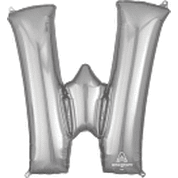 LRG SHP LETTER W SILVER