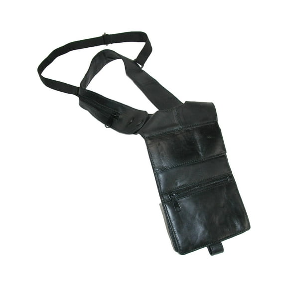 CTM Leather Deluxe Travel Shoulder Wallet