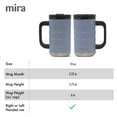 thumbnail image 3 of MIRA 14oz Coffee Mug with Handle & Screw on Lid, Stainless Steel Vacuum Insulated Tumbler, Olympic, 3 of 8