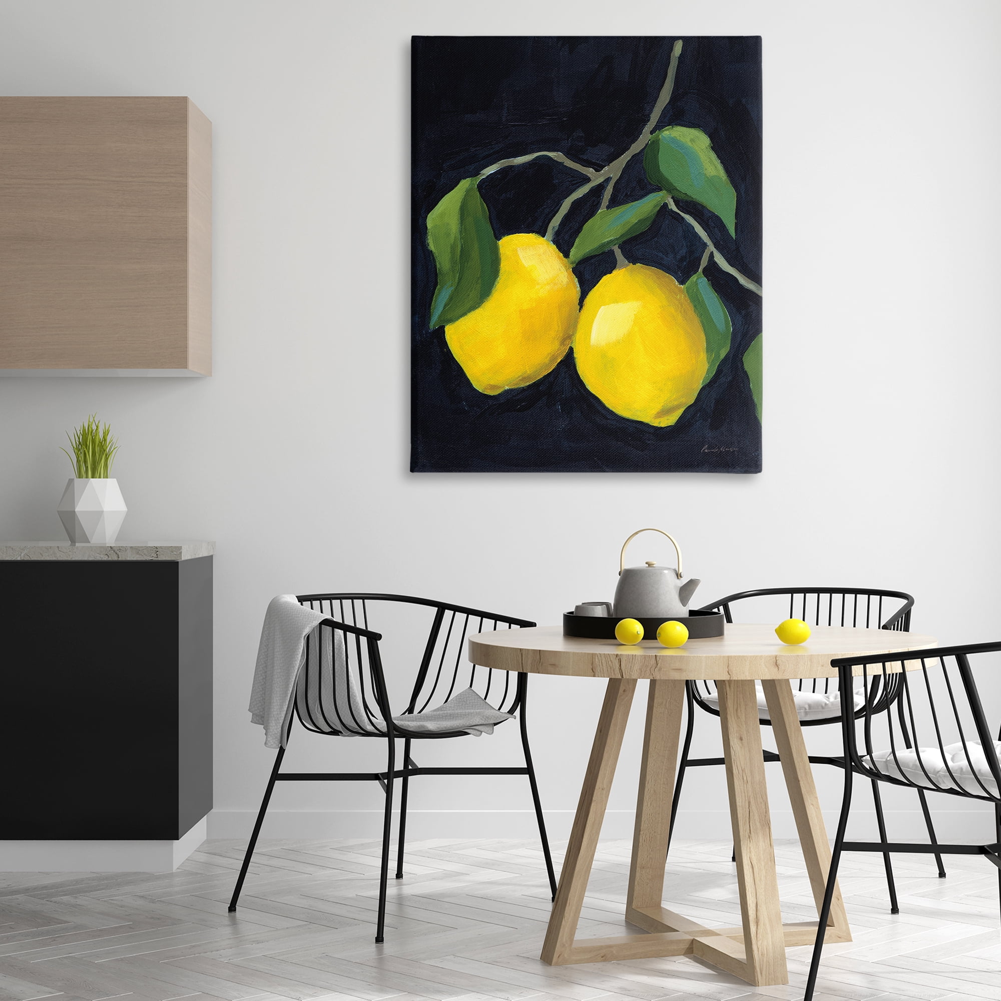 Stupell Industries Two Lush Lemons Food & Beverage Painting Wrapped Canvas Art Print Wall Art, 36 x 48