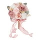 thumbnail image 1 of Ramo de novia para damas de honor, flores artificiales, elegante ramo de novia para Rosa Blanco, 1 of 9