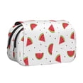 thumbnail image 1 of Disketp Hand Drawn Watermelon Estuche de Lápices de Doble Capa con Tapa Abatible y Cremallera, Organizador Escolar para Adolescentes y Adultos, 1 of 7