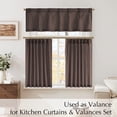 thumbnail image 7 of NICETOWN Pinch Pleated Linen Cafe Curtains, Semi Sheer Farmhouse Light Filtering Small Window Curtains for Kitchen Bathroom Baseroom, Taupe, 26"x36", 2 Panels, 7 of 7