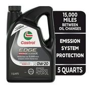Castrol EDGE High Mileage 0W-20 Advanced Full Synthetic Motor Oil, 5 Quarts