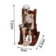 thumbnail image 4 of Halloween Savings Halloween Animatronic Rocking Chair Skeleton Decor Motion Activated Spooky Grim Skull Figure with Glowing Red Eyes Creepy Laughter Rocking Motion Halloween Decor indoor Outdoor, 4 of 7