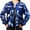 Blue, variant on Plus Size Coat Plus Size Sequin Baseball Jacket for Women Glittery Sparkly Stylish Fashion Outerwear Coat Red,S