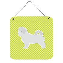 Carolines Treasures BB3836DS66 Maltese Checkerboard Green Wall or Door Hanging Prints