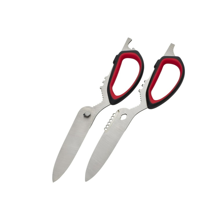 Farberware Edgekeeper 10 in 1 Scissors with Magnetic Holder in Red and  Black 