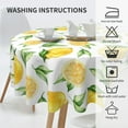 thumbnail image 6 of Lemon Tablecloth Round 60 Inch Ruitic Yellow Table Cloth Waterproof Fabric Farmhouse Tablecloths Decorative for Holiday Home Party Wedding Picnic, 6 of 6