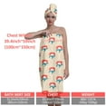 thumbnail image 4 of Colevkie Women 2 Pieces Adjustable Bath Skirt & Cap Bath Wrap Set Bath Wrap Towel Hair Drying Cap Soft Portable for Travel Bathroom Sauna Printed Vintage Florals Pattern, 4 of 8
