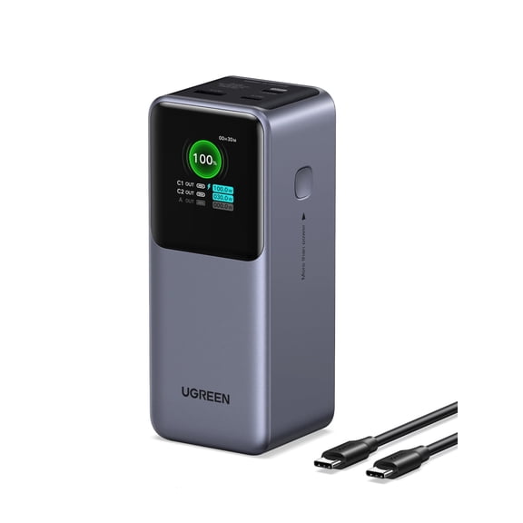 20000mAh Power Bank 100W USB C Fast Charging Portable Charger with TFT Display, 2C1A 3-Port Laptop Power Bank Compatible with Phones, Tablet and more