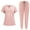 1-pink, variant on Scrubs for Women Set, Modern V Neck Scrub Top & Jogger Pant with 8 Pockets Professionals Soft Stretch Athletic Nursing Uniform Workwear gray Medium