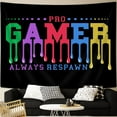 thumbnail image 3 of Cool Gamer Tapestry Wall Poster, Game Room Gaming Tapestry Wall Hanging Posters for Boys Room, Black Tapestries Bedroom Dorm Room Living Home Decor, 60X40IN, 3 of 5