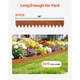 thumbnail image 4 of VEVOR Corten Steel Landscape Edging, 6-Pack 40 x 6 Inch Metal Edging for Landscaping with 8 Connecting Plates, Bendable Metal Garden Edge Border for Flower Bed, Yard Pathway, Rust, 4 of 9
