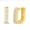 GOLD, variant on Sterling Silver CZ Square Hoop Earrings
