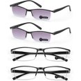thumbnail image 1 of TERAISE 4 Paires de Lunettes de Lecture Anti-Lumière Bleue AntiUV avec Charnière à Ressort Mode, 1 of 7