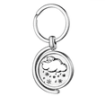 thumbnail image 1 of Copo de nieve nubes patron pintado a mano Rotating keychain Metal Keyring Holder, 1 of 2