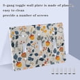 thumbnail image 3 of Yayeee Toggle Light Switch Wall Plate 3-Gang 6.37"x4.48" Decorative Outlet Cover, Acorn Leaves Pattern, 3 of 7