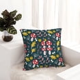 thumbnail image 6 of Pofeuu Cartoon Leaf Mushroom Red Print Double-sided plush pillowcase Square Throw Pillow Covers Pillows Cover for Living Room Bedroom Sofa Couch Cushion Cover（No pillow core）-22"x22", 6 of 7
