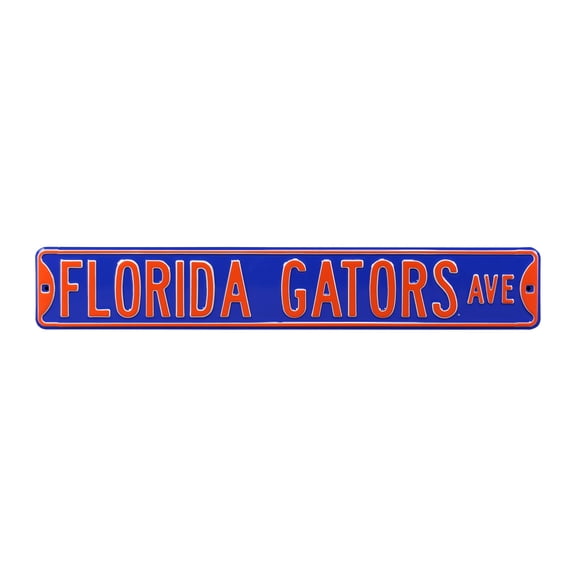 Blue Florida Gators 6" x 36" College Ave Team Street Sign