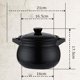 thumbnail image 2 of 2L Ceramic Casserole with Lid, Antique Style Black High-Temperature Stone Pot, Round Soup Pot for Stews & Soups, Microwave & Oven Safe, 2 of 5
