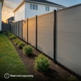 thumbnail image 3 of 6ft H x 6ft W WamBam Privacy Fence Panel, Composite Fence Kit with Aluminum Frame, Woodgrain Boards, No-Dig Install, UV Resistant Outdoor Fence for Backyard Patio or Pool, Slate Grey BLI19113, 3 of 10