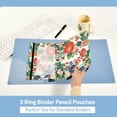 thumbnail image 3 of FORMRS 2 Pack Pencil Pouch for 3 Ring Binder with Clear Window Zipper Case, Colorful Flowers Pattern, 3 of 6