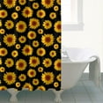 thumbnail image 4 of Black Sunflower 72x84in Shower Curtain,Bathroom Decorative Shower Curtains Set with 12 Hooks,Modern Waterproof Washable Shower Curtain, 4 of 4