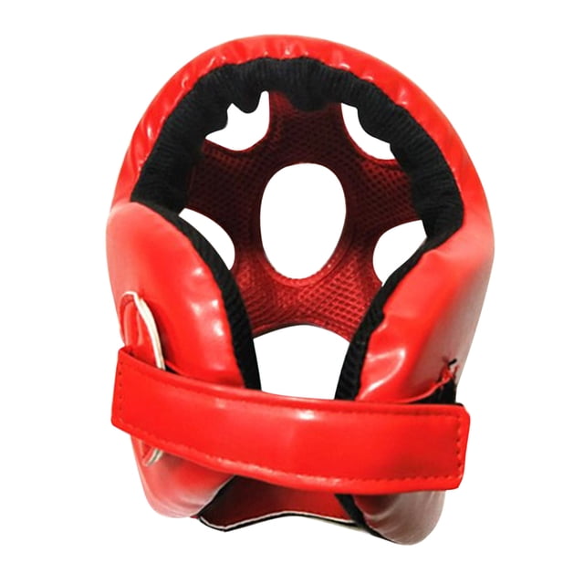 Casco De Boxeo Máscara de protección de cabeza ajustable para casco de boxeo para suministros deportivos (L rojo) Likrtyny Para Estrenar